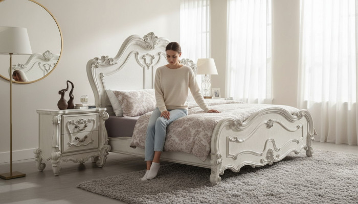 Bed ontwerp Tweepersoonsbed Bedden Luxe Klassiek Barok Chesterfield