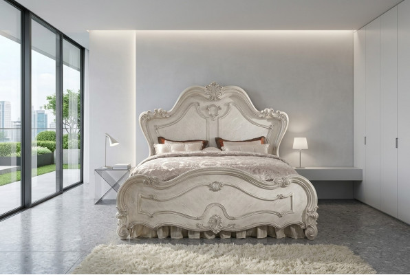 Bed ontwerp Tweepersoonsbed Bedden Luxe Klassiek Barok Chesterfield