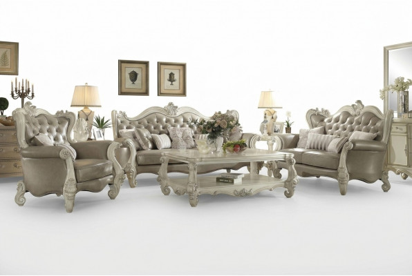 Luxus meubelset bankstel sofa poef 3+2+1 zits met salontafel