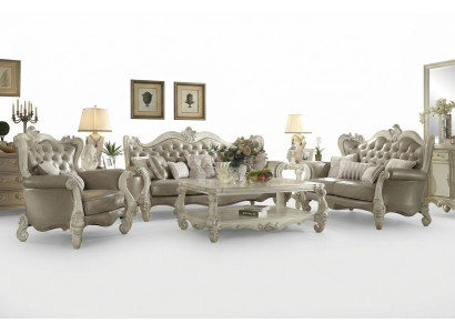 Luxus meubelset bankstel sofa poef 3+2+1 zits met salontafel