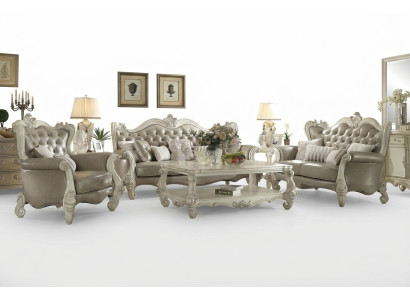 Luxus meubelset bankstel sofa poef 3+2+1 zits met salontafel