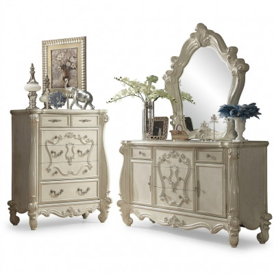 Buffetlade Ladekast Kast Barok Rocco Spiegel Dressoir Console Hout nieuw