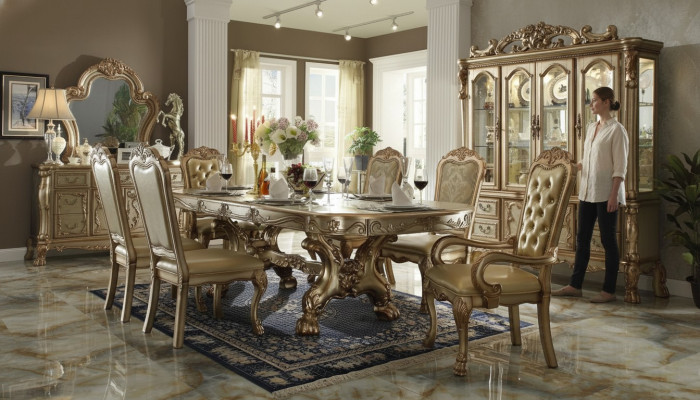 Klassieke luxe tafel Houten tafels Rococo barok decor Antieke stijl Eet Woon