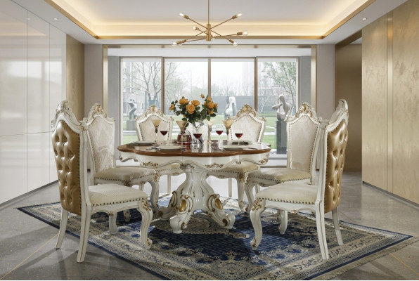 Ontwerp houten tafel Ronde eettafel Ronde eettafels Luxe klasse