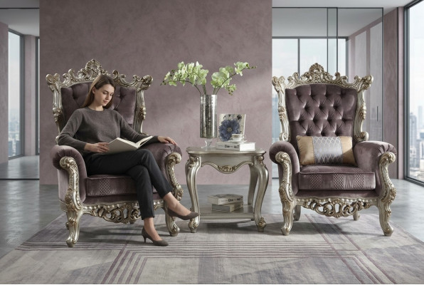 Loungestoel Oor Clubmeubels Ontwerper Tv-bank Stoel Fluweel Bekleding