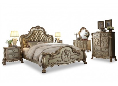 Slaapkamerset Nachtkastjes Bed 5-dlg. Klassiek Barok Rococo Antiek Stijl Hout