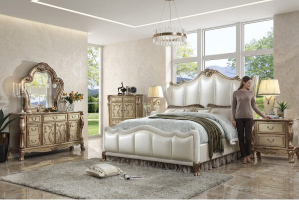 Dressoir Gesneden Houten Ladenkast + Spiegel Ladenkasten Barok Rococo Console 2-delig.