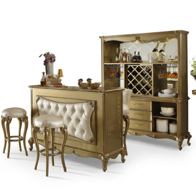 Bar Theke Bar Tisch Houten Bar Tafels Toonbank Luxe Klasse Barok Handgemaakt Nieuw