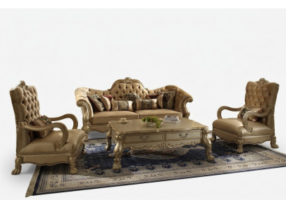 Sofa set 3+1 zits bankstellen Klassieke woonlandschap banken Bekleding
