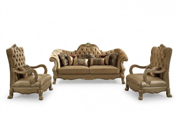 Sofaset 3+1+1 zitsbankset Bankbekleding Bank Luxe Chesterfield.