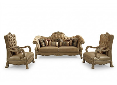 Sofaset 3+1+1 zitsbankset Bankbekleding Bank Luxe Chesterfield.