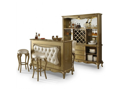 Moderne Barganitur Designer Chesterfield Bartisch mit 2x Barhocker Komplettes Set 3 tlg.   Moderne Barganituur ontwerperChesterfield-barto van met 2x barkrukken Compleet set 3-delig.
