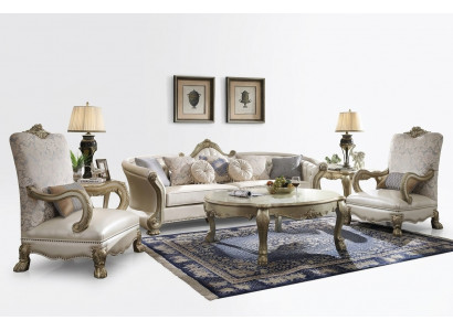 Luxus Möbel Sofagarnitur Couch Sofa Polster 4+1+1 Sitzer mit Couchtisch