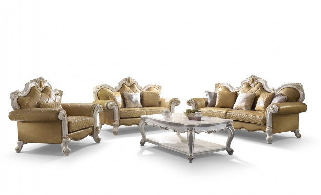 Sofa set 3+2 zits Klassieke woonlandschap leren bankstellen banken