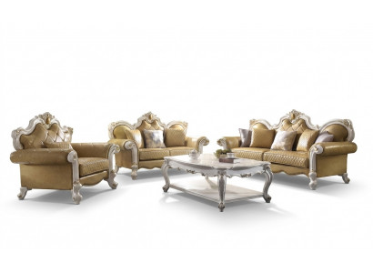 Sofa set 3+2 zits Klassieke woonlandschap leren bankstellen banken
