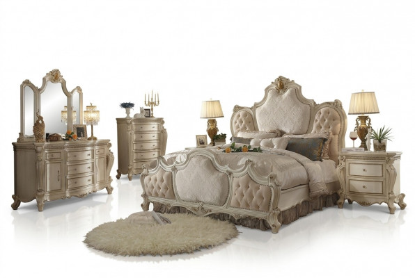Bed 2x nightstand 3 pcs. Bedroom Set Luxury Design Beds Chesterfield