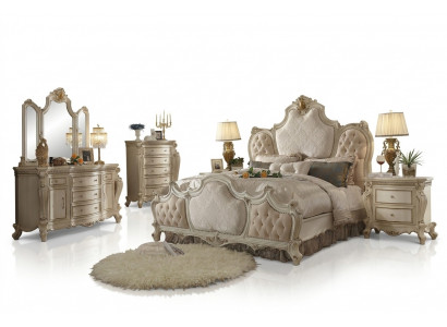 Bed 2x nightstand 3 pcs. Bedroom Set Luxury Design Beds Chesterfield