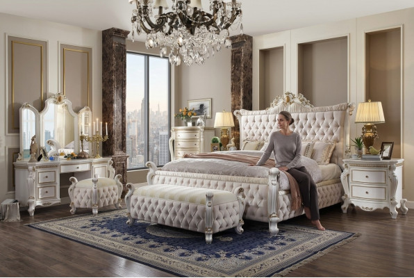 Chesterfield bed Gestoffeerde bedden Slaapkamer Decoratief echtelijk bed Bedden