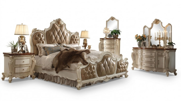 Luxe Chesterfield bedden van leer Koninklijk paleisbed Hotel tweepersoonsbed