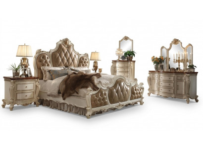 Luxe Chesterfield bedden van leer Koninklijk paleisbed Hotel tweepersoonsbed