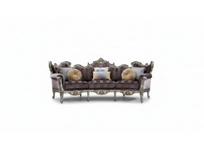 Klassieke vierzits woonkamerbank van textiel in rococo barok luxe sofa.