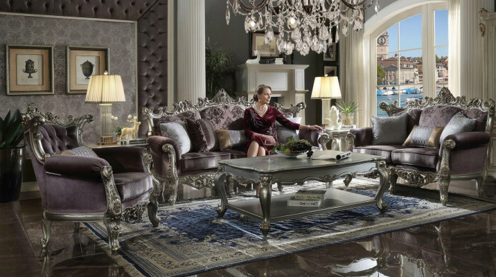 Sofaset 4+1+1 Zits Bankstel 4-delige set Design Bank Banken Barok