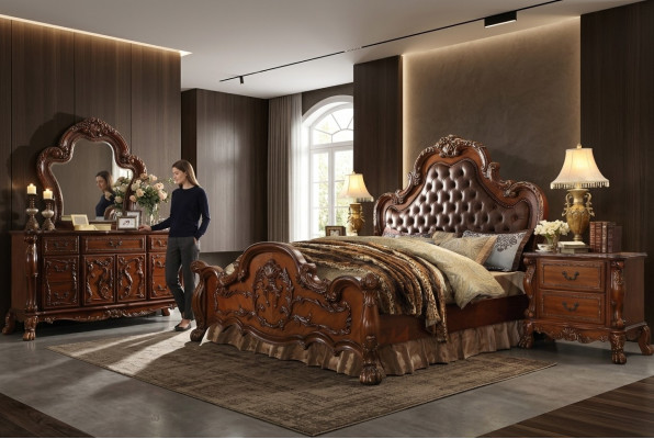 Ontwerp slaapkamer 5 delig. Slaapkamer compleet set Bed Nachtkastje