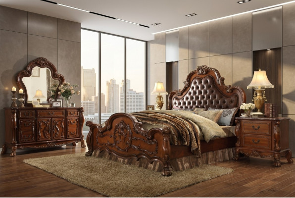 Ontwerp slaapkamer 5 delig. Slaapkamer compleet set Bed Nachtkastje