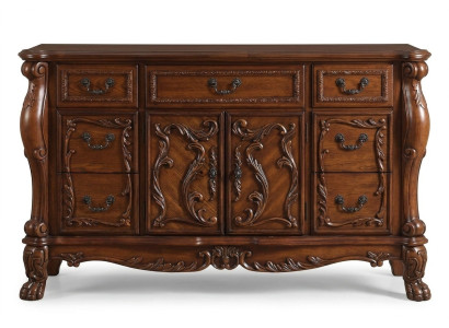 Buffet dressoir commode Echte Handarbeit Hout Deco Barok Rococo Serveren