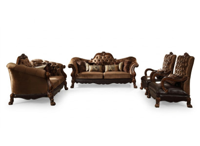 Luxe bankstel 3+1+1 zits set design sofa gestoffeerde banken bank.