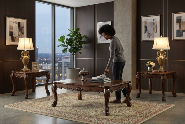 Klassieke tafel Salontafel Barok Bijzettafel Sofa Design Woonkamer
