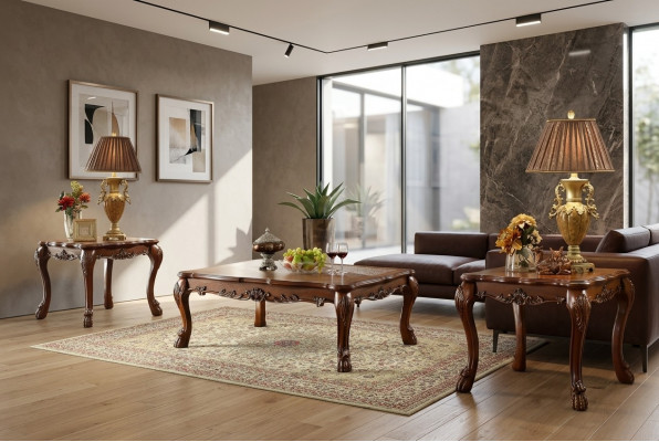 Klassieke tafel Salontafel Barok Bijzettafel Sofa Design Woonkamer