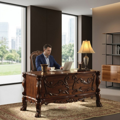 Schrijftafel computertafel bureautafels kantoor woonkamer barok rococo
