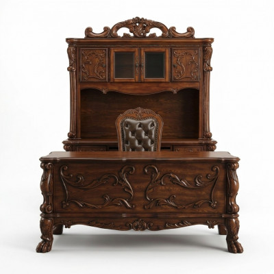 Bureau Stoel Computertafel Designer Kantoor tafels Barok Rococo 3-delige Set.