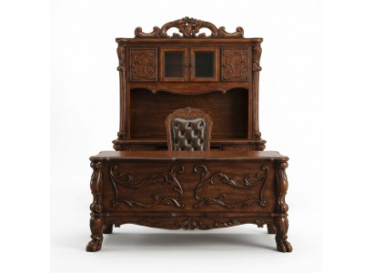 Bureau Stoel Computertafel Designer Kantoor tafels Barok Rococo 3-delige Set.