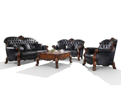 Designer bankstel 3+2+1 zitsbank bank lederen set nieuwe bekleding