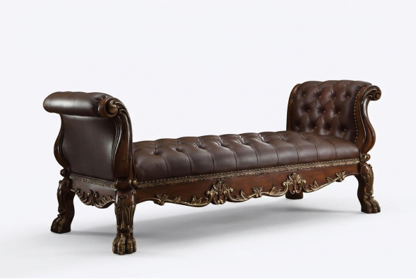 Chesterfield Ligstoelen Chaise Longue Ottomaan Bank Echt Leer Relax Chaise
