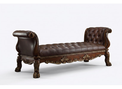 Chesterfield Ligstoelen Chaise Longue Ottomaan Bank Echt Leer Relax Chaise