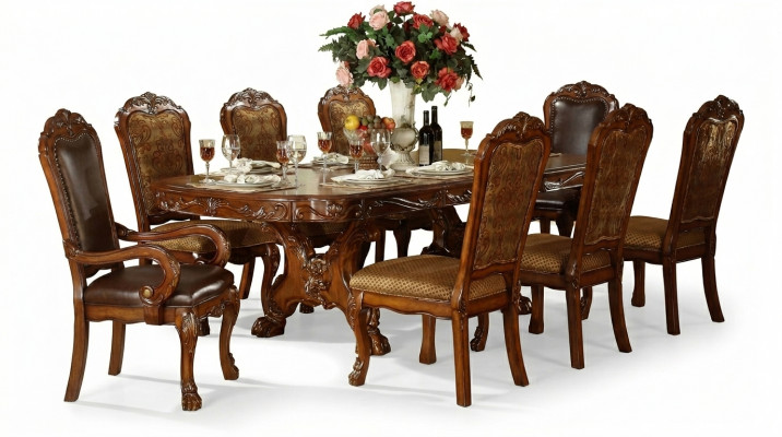 Koninklijke eettafel Tafel Tafels Houten tafel Klassieke decoratie Rococo Barok