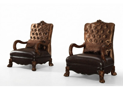 Fauteuil Designer Stoel Bekleding Relex Stof Textiel Leder Lounge Nieuw Chesterfield
