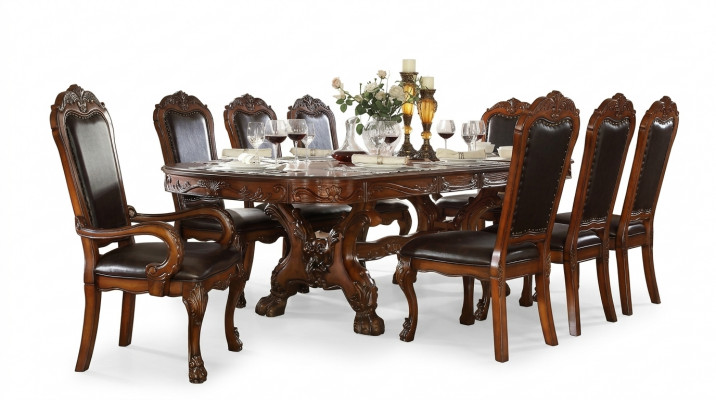 Meubeltafel 6x Stoelsets Eetkamerset Hout Compleet Barok Rococo