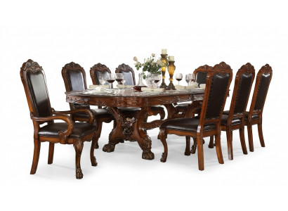 Meubeltafel 6x Stoelsets Eetkamerset Hout Compleet Barok Rococo
