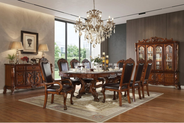 Koninklijke eettafel + 8x stoelen Volledige eetkamerset Tafel Stoel 9-delig.