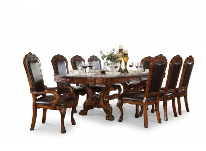 Koninklijke eettafel + 8x stoelen Volledige eetkamerset Tafel Stoel 9-delig.