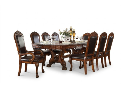 Koninklijke eettafel + 8x stoelen Volledige eetkamerset Tafel Stoel 9-delig.