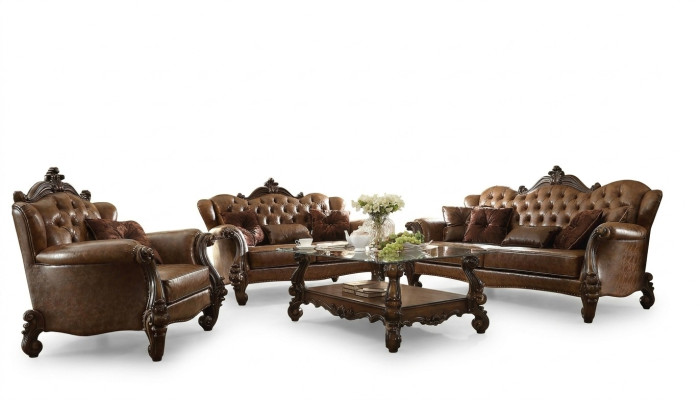 Lederen sofa Sofagarnituur 3+1+1 zitplaatsen set garnituur gestoffeerde sofa bank.