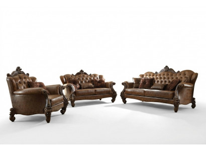Sofa set 3+2+1 zitsbank bank gestoffeerde set banken leer