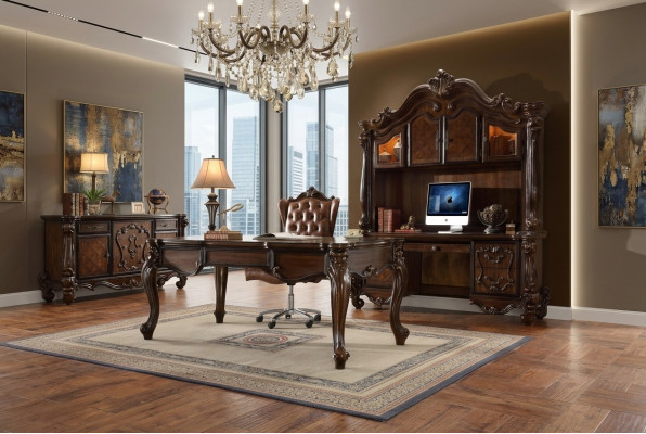 Edele luxe kantoorset, bureau + stoel + computertafel