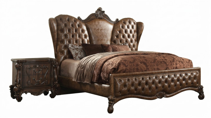 Chesterfield bed 2x nachtkastjes 3-delige set meubels barok rococo slaapkamerset