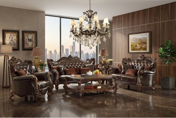 Luxe Chesterfield bankstel 3+2+1 zits + salontafel meubilair bank